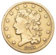 1837 $5.00 Classic Head Gold Half Eagle