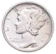 1925-D Mercury Silver Dime