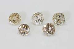 Natural, Untreated Diamonds - Lot of 5