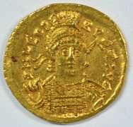 Rare Mint State Leo I Roman Gold Solidus, 457-474 AD