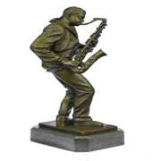 Saxophone Player Musician Bronze Sculpture