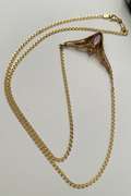 Amethyst & Solid Gold Pendant Necklace