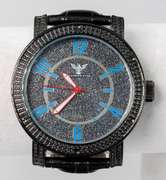Diamond King Black Dial Diamond Watch
