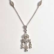 Lively Diamond Necklace in 14K White Gold