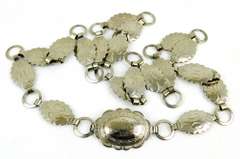 Vintage Signed Silvel Engraved Concho Belt, 34 Inches