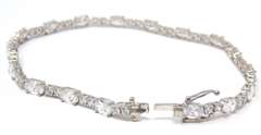 Elegant Oval & Round CZ Lin Bracelet