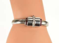 Art Deco Movado 1.00 Ctw Diamond Ruby Women's Watch