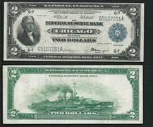 $2 1918 FRBN "Battleship" Chicago