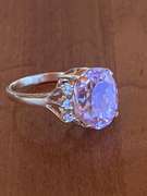 Gorgeous 14kt Gold Amethyst & Diamond Cocktail Ring