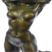 Nude Girl Beneath The Wind Bronze Sculpture