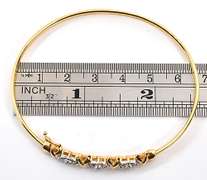 Unusual Diamond Cluster Flex Bangle