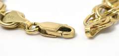 Sweet Double-Linked Charm Bracelet in 14KT Yellow Gold