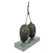 Strawberry and Walking Man Bronze Sculpture