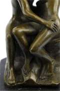 Rodin Famous Kiss Bronze Sculpture Figurine Statue