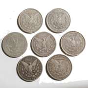 7 Assorted 1880 Era Morgan Dollars
