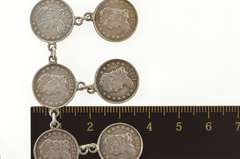 Sterling Silver 1829-1836 Capped Bust Dime Coin Chain Bracelet