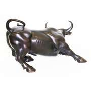 Stock Market Bull Bronze Sculpture