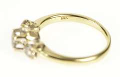 10K Yellow Gold 0.75 Ctw Three Stone Diamond Engagement Ring