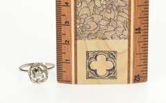 14K White Gold 0.25 Ct Diamond Solitaire Knot Engagement Ring