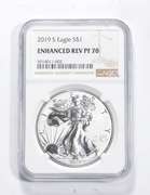 ENHANCED REV PF70 2019-S American Silver Eagle - Graded NGC