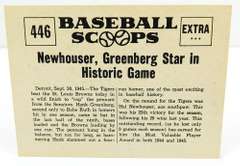 1961 Baseball Scoops Tigers Beat Out Senators