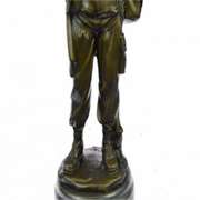 American Soldier Bronze Sculpture on Marble Base Figure