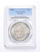 MS63 1921 Morgan Silver Dollar - Graded PCGS