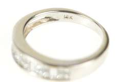 14K White Gold Princess Baguette Diamond Wedding Band Ring