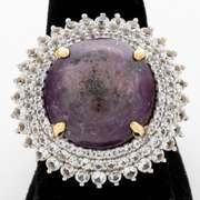 Fantastic Massive 28.45CTS Star Ruby & Sapphire Vermeil Ring