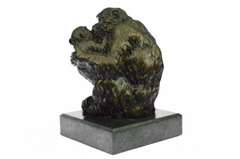 Gorilla with Baby Monkey Animal Bronze Statue
