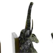 Pair of Elephant Bookends Bronze Sculpture