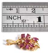 Pretty Ruby Cluster Pendant