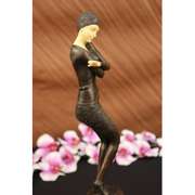 Cross Arm Lady Bronze Sculpture