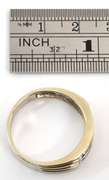 Man's Ring with 3 Rows of Diamonds