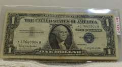 1957-B $1.00 Silver Cert, Star Note