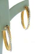 David Yurman Crossover Hoop Earrings