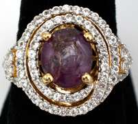 Absolutely Fabulous Star Ruby & Sapphire  Vermeil  Ring
