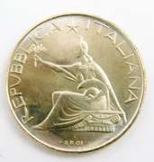 1961 Italian 500 Lire Silver coin