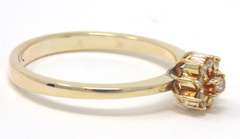 Beautiful Yellow Gold Diamond Cluster Flower Ring