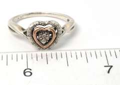 Sterling Silver Floating Diamond Ring