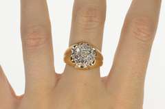 14K Yellow Gold 1.00 Ctw Ornate Diamond Cluster Fashion Ring