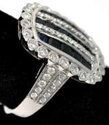 Sapphire & Diamond Ring in 14K White Gold