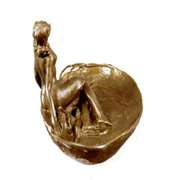 Special Circular Patina Jewelry Tray Bronze Sculpture