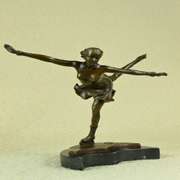 Olympic Sport Trophy Ice Skater Bronze Sculpture