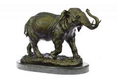 African Elephant Bronze Statue