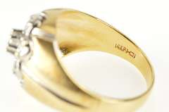 14K Yellow Gold 1.00 Ctw Ornate Diamond Cluster Fashion Ring