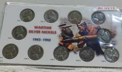 1942-45 Silver War Nickel Jefferson Set.  Complete set.