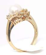 Favorite 7.25mm Pearl and Diamond Halo Ring