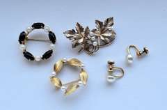 Vintage 12K & 14K Gold Filled Jewelry 4 Pc Lot, Wells, Sorrento, CA, J Co.