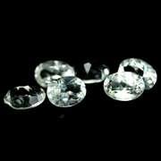 Glittering 5.86ct UNHEATED diamond white Topaz set